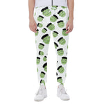 Halloween Frankenstein Pattern Print Scuba Joggers