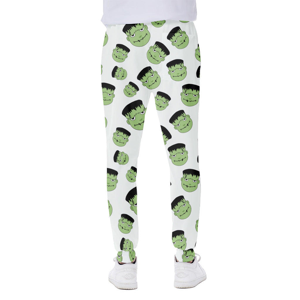 Halloween Frankenstein Pattern Print Scuba Joggers