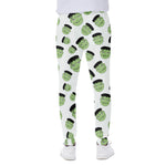 Halloween Frankenstein Pattern Print Scuba Joggers