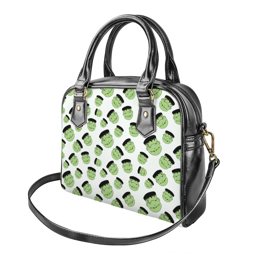 Halloween Frankenstein Pattern Print Shoulder Handbag