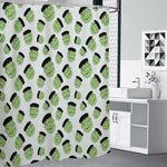 Halloween Frankenstein Pattern Print Shower Curtain