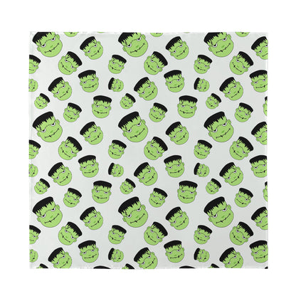 Halloween Frankenstein Pattern Print Silk Bandana