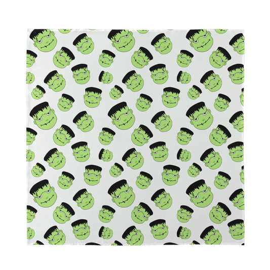 Halloween Frankenstein Pattern Print Silk Bandana