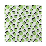 Halloween Frankenstein Pattern Print Silk Bandana