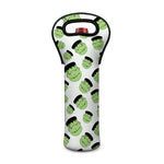 Halloween Frankenstein Pattern Print Single Neoprene Wine Tote