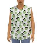Halloween Frankenstein Pattern Print Sleeveless Baseball Jersey