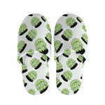 Halloween Frankenstein Pattern Print Slippers