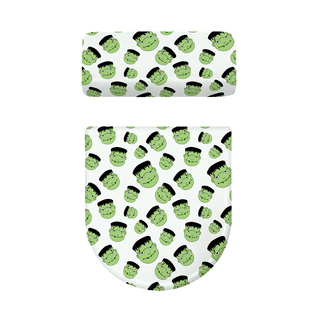 Halloween Frankenstein Pattern Print Toilet Lid And Tank Cover Set