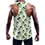 Halloween Frankenstein Pattern Print Training Tank Top
