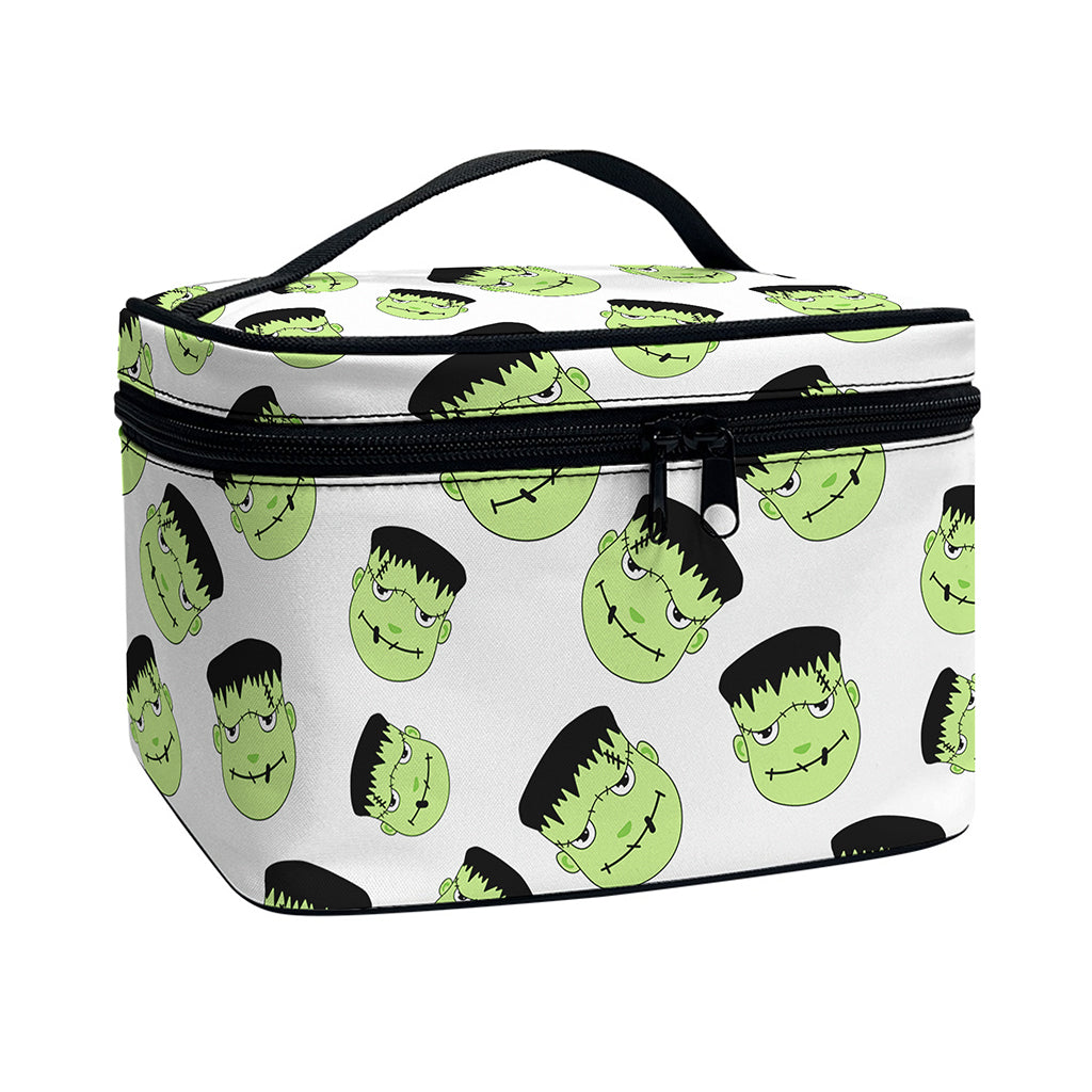 Halloween Frankenstein Pattern Print Travel Makeup Bag