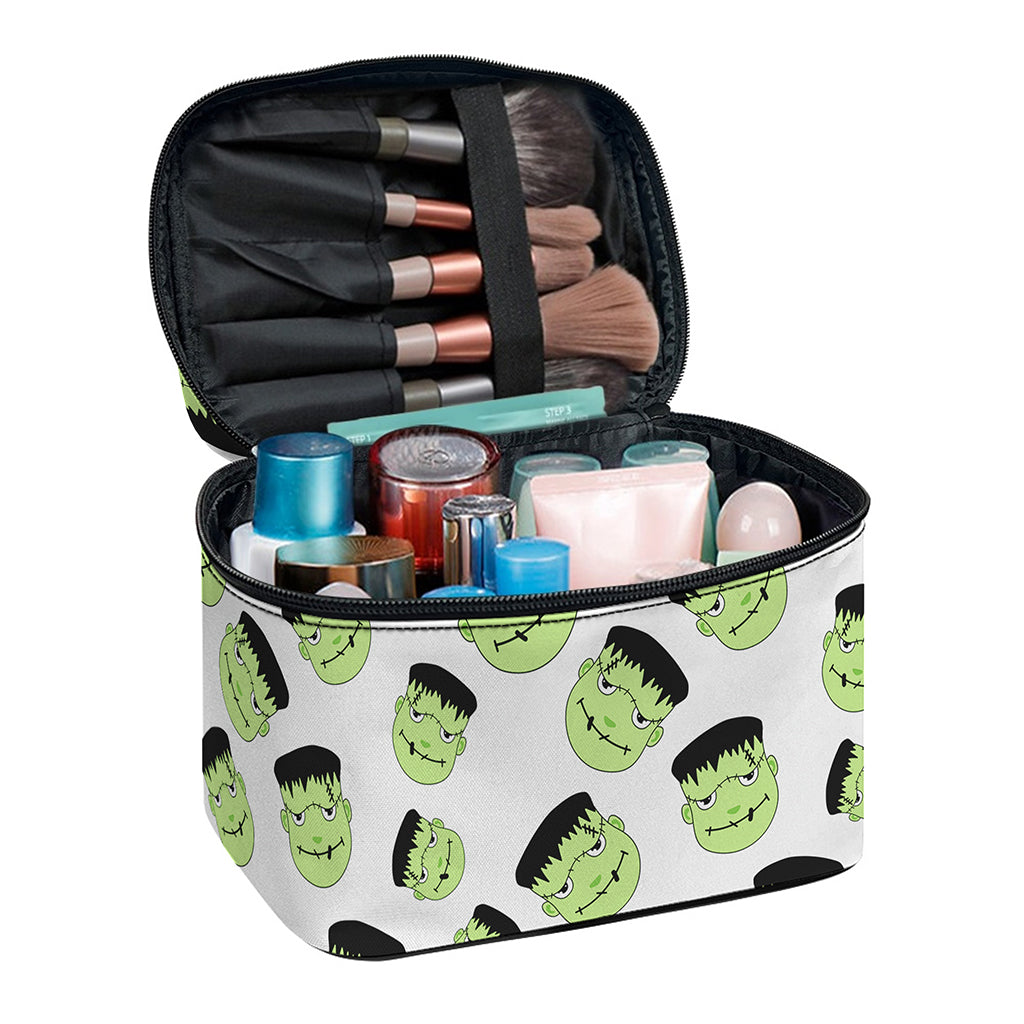 Halloween Frankenstein Pattern Print Travel Makeup Bag