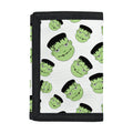 Halloween Frankenstein Pattern Print Trifold Wallet