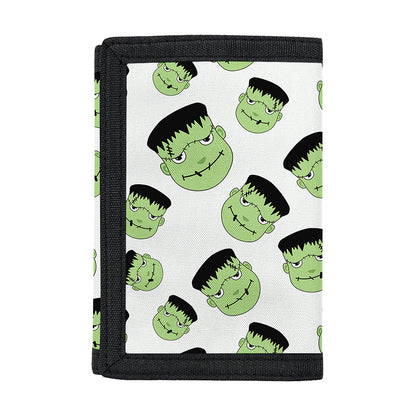 Halloween Frankenstein Pattern Print Trifold Wallet