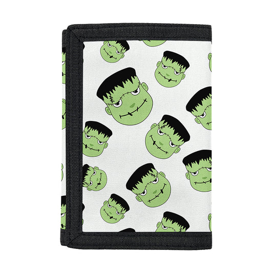 Halloween Frankenstein Pattern Print Trifold Wallet