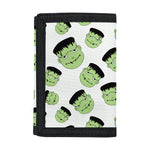 Halloween Frankenstein Pattern Print Trifold Wallet