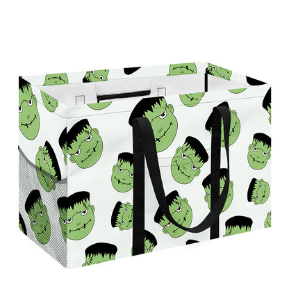 Halloween Frankenstein Pattern Print Utility Tote Bag