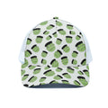 Halloween Frankenstein Pattern Print White Mesh Trucker Hat