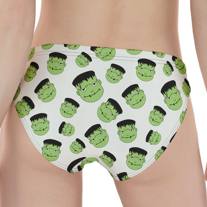 Halloween Frankenstein Pattern Print Women's Panties