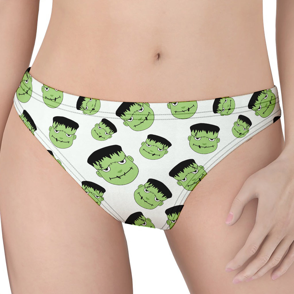 Halloween Frankenstein Pattern Print Women's Thong