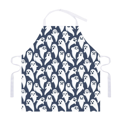 Halloween Ghost Pattern Print Adjustable Apron