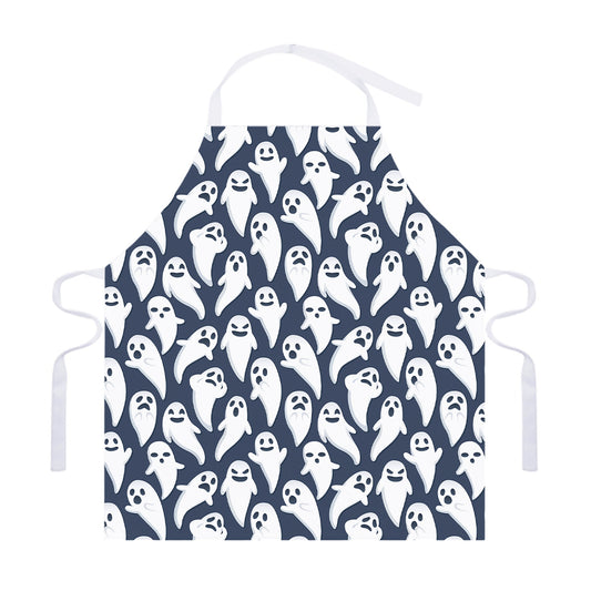 Halloween Ghost Pattern Print Adjustable Apron