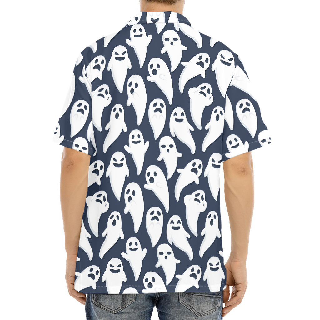 Halloween Ghost Pattern Print Aloha Shirt