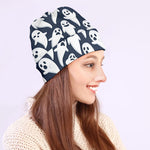 Halloween Ghost Pattern Print Beanie