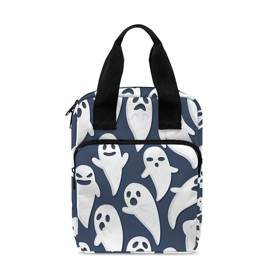 Halloween Ghost Pattern Print Bible Tote Bag
