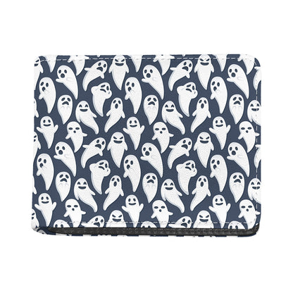 Halloween Ghost Pattern Print Bifold Wallet