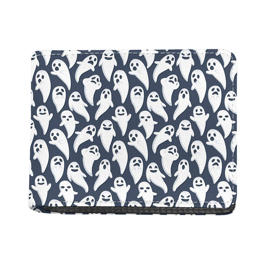 Halloween Ghost Pattern Print Bifold Wallet