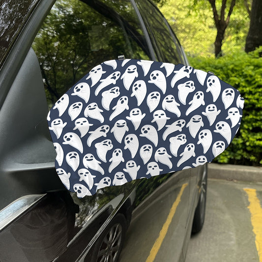 Halloween Ghost Pattern Print Car Side Mirror Covers
