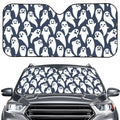 Halloween Ghost Pattern Print Car Windshield Sun Shade