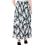 Halloween Ghost Pattern Print Chiffon Maxi Skirt