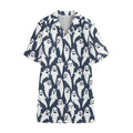 Halloween Ghost Pattern Print Cotton Hawaiian Shirt