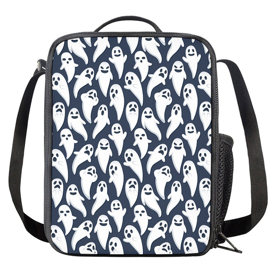 Halloween Ghost Pattern Print Crossbody Lunch Bag