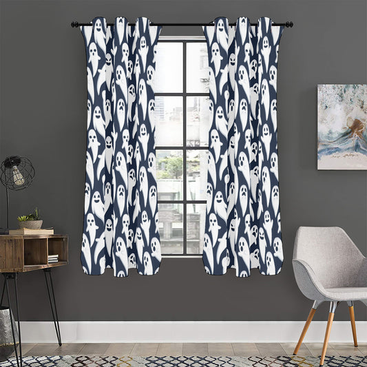 Halloween Ghost Pattern Print Curtain