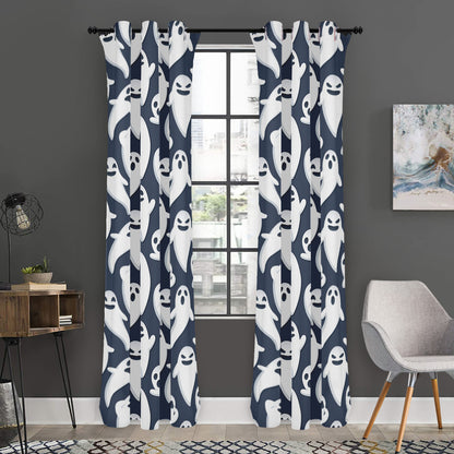 Halloween Ghost Pattern Print Curtain