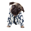 Halloween Ghost Pattern Print Dog Zip Up Hoodie