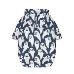 Halloween Ghost Pattern Print Dog Zip Up Hoodie