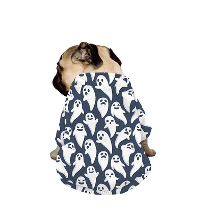Halloween Ghost Pattern Print Dog Zip Up Jacket