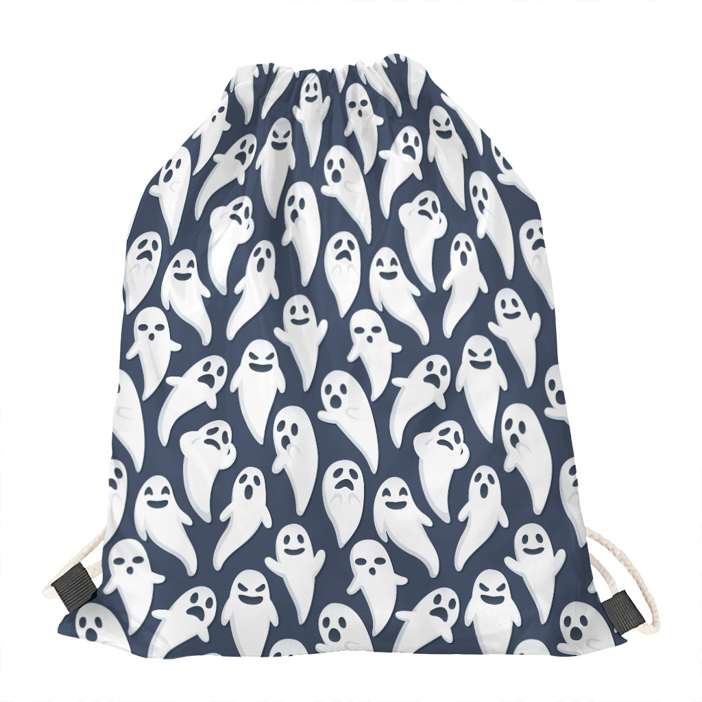 Halloween Ghost Pattern Print Drawstring Bag
