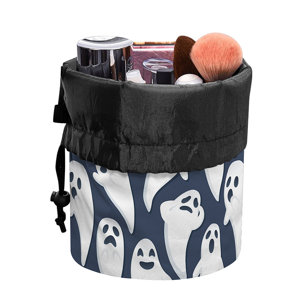 Halloween Ghost Pattern Print Drawstring Makeup Bag