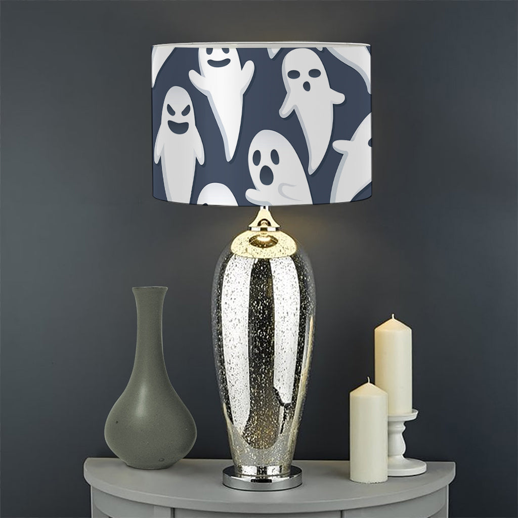 Halloween Ghost Pattern Print Drum Lamp Shade