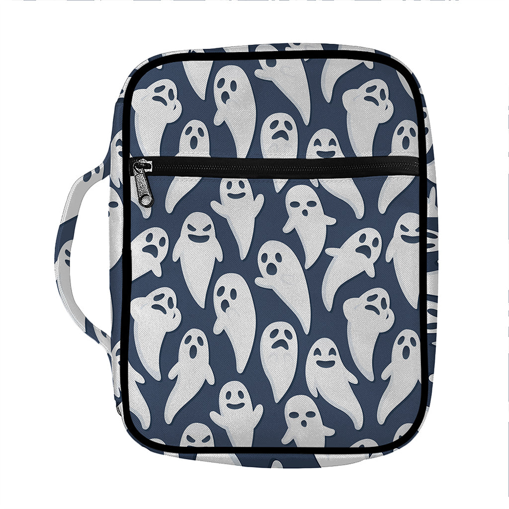 Halloween Ghost Pattern Print Front Pocket Bible Bag