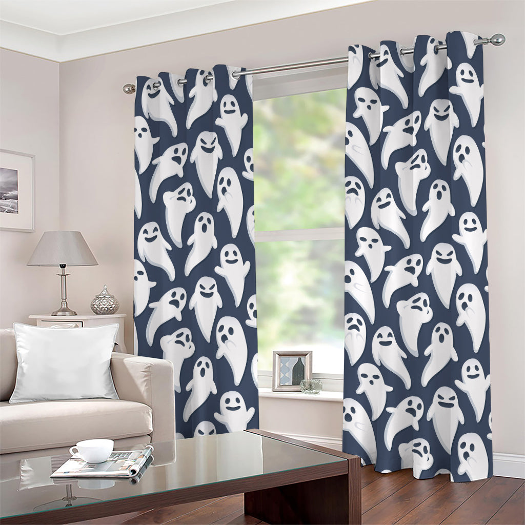 Halloween Ghost Pattern Print Grommet Curtains