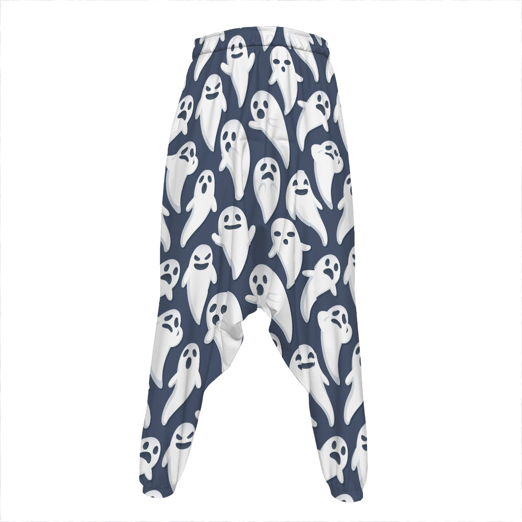 Halloween Ghost Pattern Print Hammer Pants