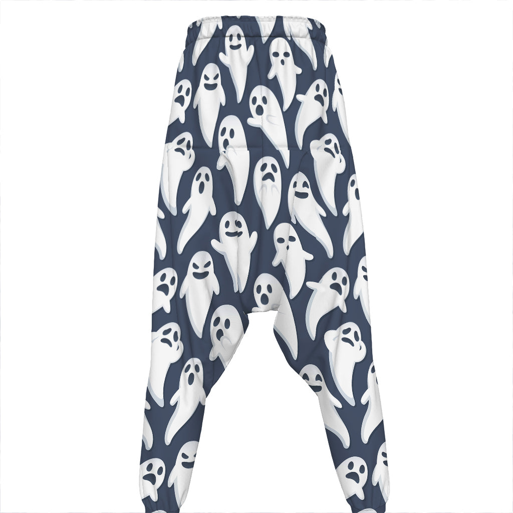 Halloween Ghost Pattern Print Hammer Pants