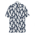 Halloween Ghost Pattern Print Hawaiian Shirt
