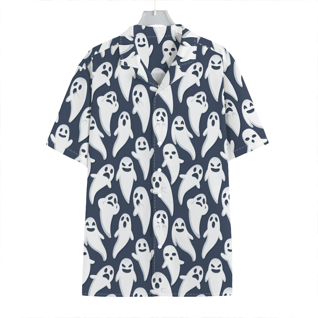 Halloween Ghost Pattern Print Hawaiian Shirt
