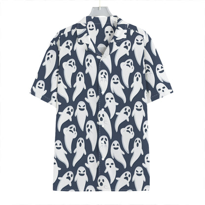 Halloween Ghost Pattern Print Hawaiian Shirt